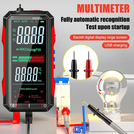 Electrical Automatic FS899L Multimeter Tester Rechargeable Multimeter 6000 Count