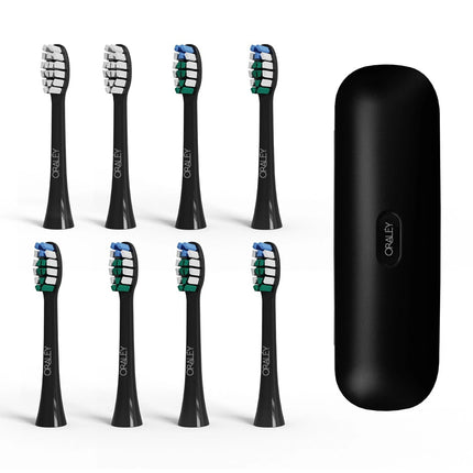 Rotating Electric Toothbrush with 8 Brush Heads for Adults  Travel Case