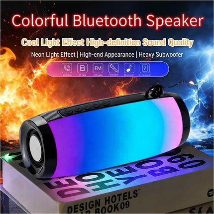 RGB Wireless Bluetooth Speaker Portable Bass Music Waterproof AUX/TF/FM/Radio