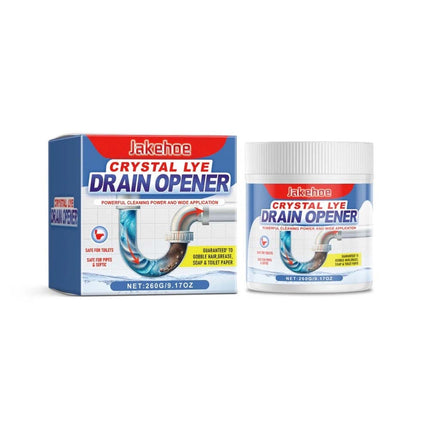 2X Crystal Lye Drain Opener Powder, All-Purpose Drain Cleaner for Kitchen