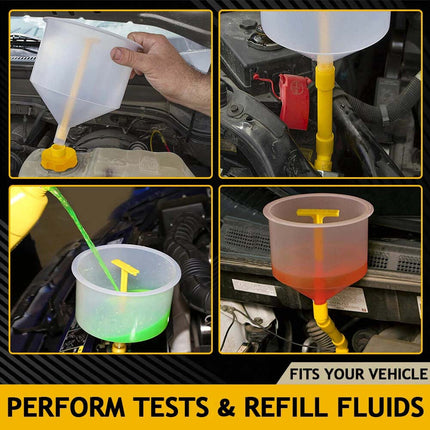 15X Car Radiator Coolant Funnel Vehicles Auto Antifreeze Bleeder Refill Tool Kit