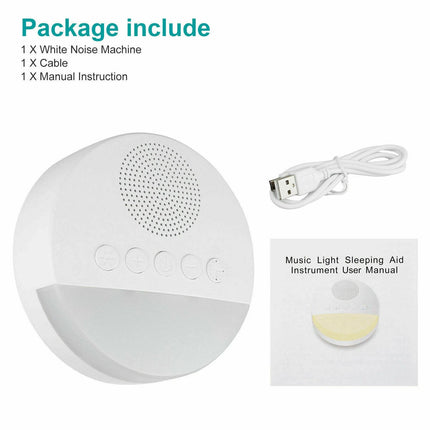 White Noise Nature Sound Machine Sleep Aid Machine Therapy Relax Sounds Sleeping
