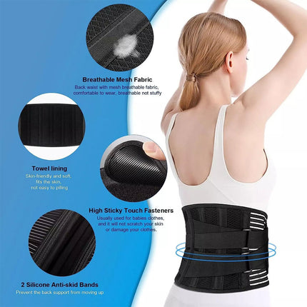 Lumbar Lower Back Support Brace Pain Relief Posture Orthosis Waist Therapy Belt