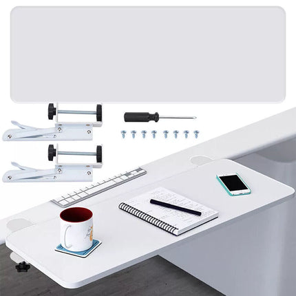 Foldable Ergonomics Desk Extender Tray ClampOn Table Mount Keyboard Drawer-Tray