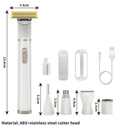 5 in 1 Electric Women Shaver Hair Arm Leg Bikini Face Remover Razor Trimmer