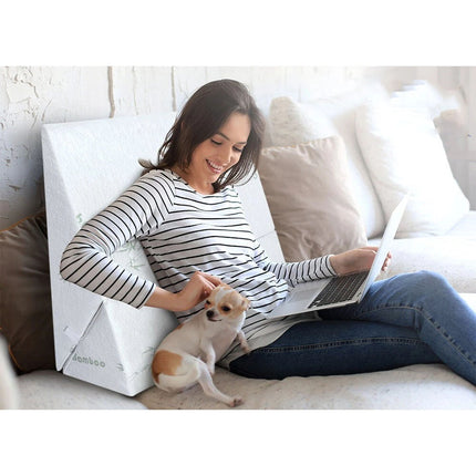 Bed Wedge Pillow Cool Gel Memory Foam Back Leg Elevation Bamboo