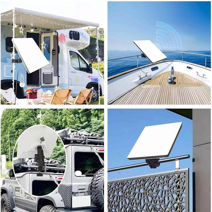 Starlink Mini RV Mount Adjustable Clamp Bracket 360° Pole Mount Kit Metal