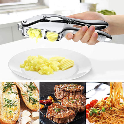 Garlic Press Garlic Press Slicer Stainless Steel 2 in 1 Garlic Mincer