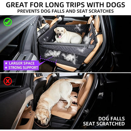 Dog Car Back Seat Extender, Quilted Pet Hammock Cover, Dog Hammock Pet Seat