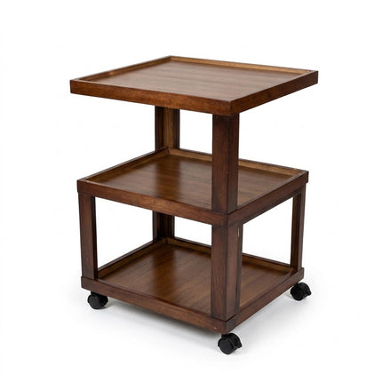 Rolling 3-Wheel Bedside Table Household Living Room Coffee Corner Table
