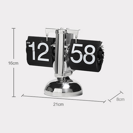 Auto Flip Digital Clock Home Decors Retro Internal Gear Operated for Home