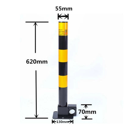 Fold Down Parking Post Heavy Duty Barrier Car Parking Lock 3keys