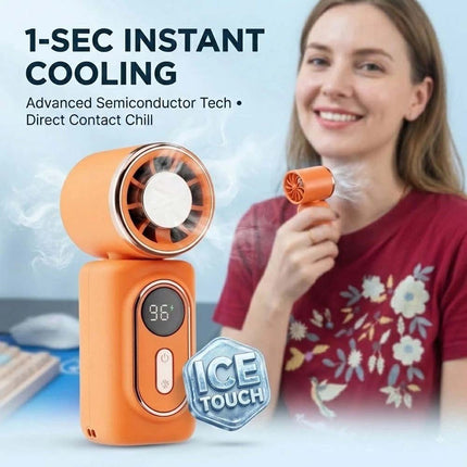 Portable Mini Semiconductor Cooling fan 5-Speed Airflow Control Rechargeable