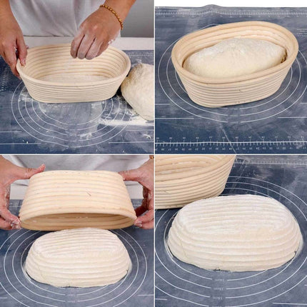 Rattan Bread Proofing Basket Sourdough Banneton Fermenation Basket DIY 6pcs Tool