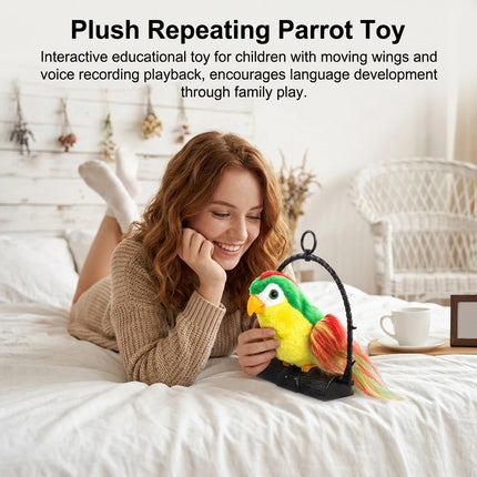 Talking Record Parrot Toy Repeats What You Say Parrot Bird Record and Speak