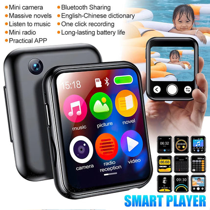 Bluetooth 5.4 MP3 Player MP4 Player 2 inch IPS Full Touch HD Colour Screen Photo