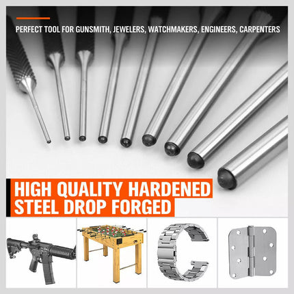 9Pc Roll Pin Punch Set Bolt Catch Gun Building Removing Repair Tool