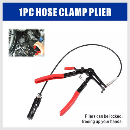 9PC Hose Clamp Clip Plier Set Swivel Jaw Flat Angled Band Automotive Tool Set