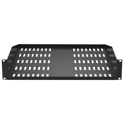 2U Server Rack Shelf 16&#034;/406 mm Depth Vented Rack Mount Shelf with Tray
