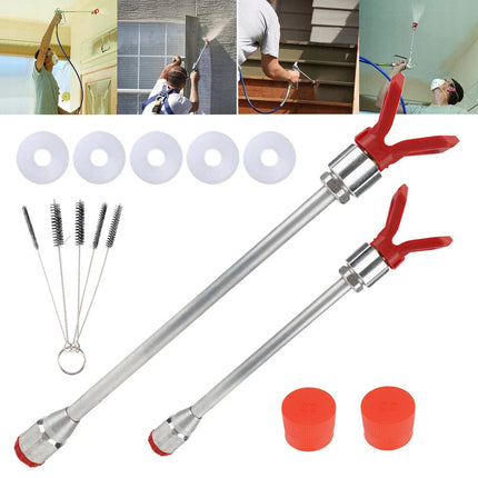 30CM+50CM Sprayer Extension Rod Airless Paint Spray Gun Tip Extension Pole Rod