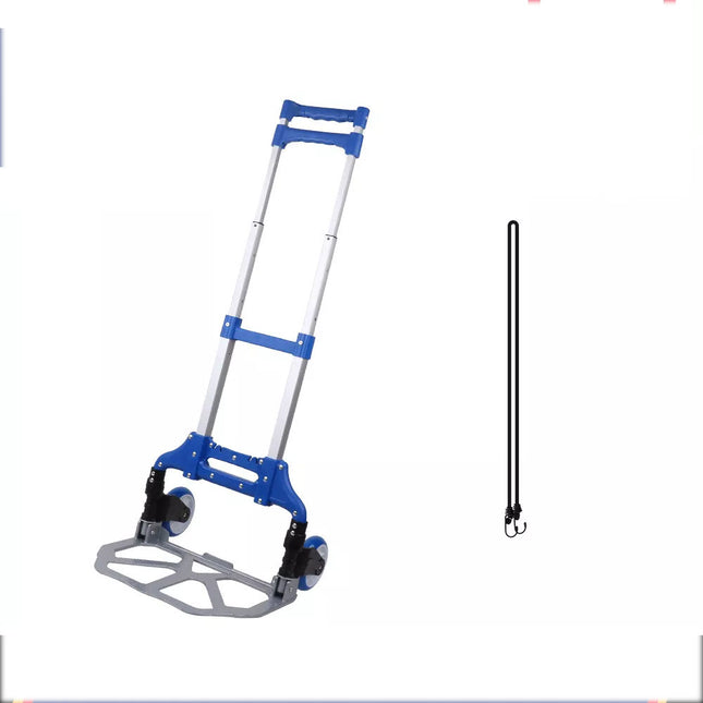80Kg Folding Trolley Aluminium Hand Truck Portable Luggage Cart Push Dolly Wheel