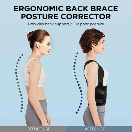 Back Brace Posture Corrector Women Men Shoulder Straightener Adjustable Support M