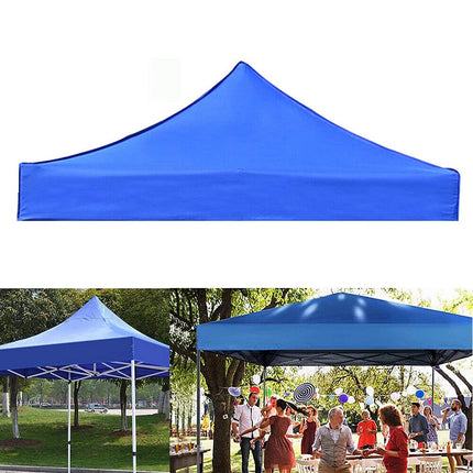 Garden BBQ Gazebo Top Cover Cloth Roof Replacement Fabric Tent Canopy 2.9x2.9m (Blue）