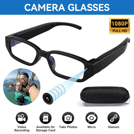 1080P HD Glasses Wearable Camera Outdoor Sports Cam Eye Glasses w/ 32G Card
