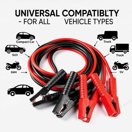 2000AMP Jumper Leads 4M Long Protection Car Battery Boost Cables Heavy Duty