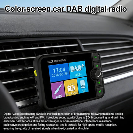 2.4" In-Car DAB/DAB+ Digital Radio Adapter LCD FM Transmitter USB