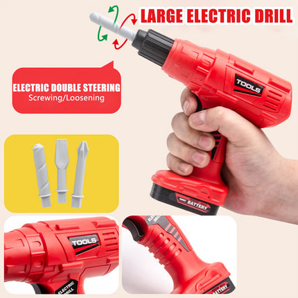 Simulation Tool Set with Toy Drill Tool Box Pretend for Play Construction