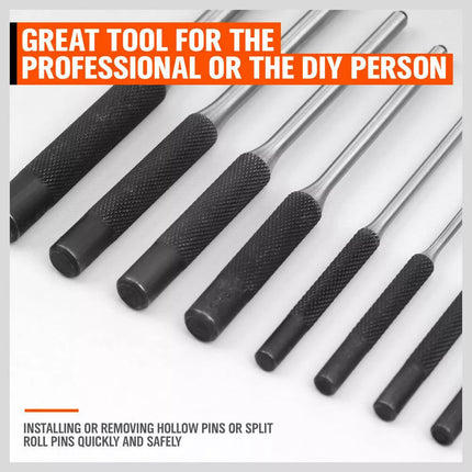9Pc Roll Pin Punch Set Bolt Catch Gun Building Removing Repair Tool