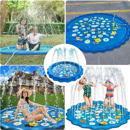 Outdoor 170cm Kids Splash Sprinkler Water Play Pad Mat Inflatable Spray Pool Toy