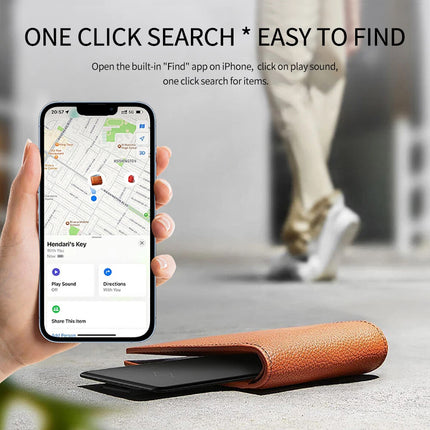 Wireless Charger GPS Locator Card Wallet Smart Tag for iPhone Find My Airtag  (1 pack)