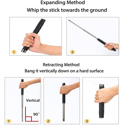 26-inch Portable Telescopic Stick Portable Pocket Retractable Outdoor Tool
