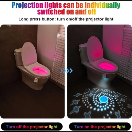 2PCS Toilet Bowl LED Night Light Motion Activated Seat Sensor Bathroom Lamp Light