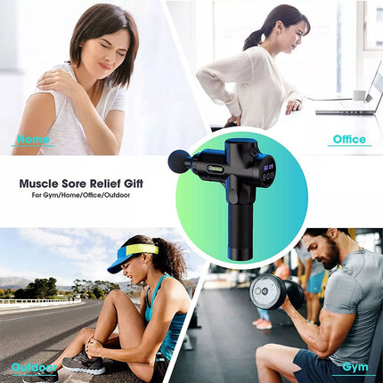 30 Speed Massage Gun for Athletes,10 Massage Heads,Upgrade Percussion Muscle