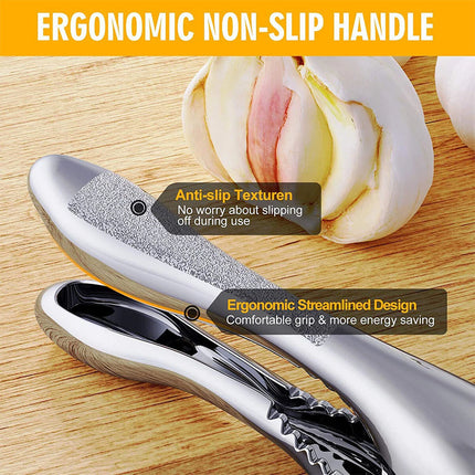 Garlic Press Garlic Press Slicer Stainless Steel 2 in 1 Garlic Mincer