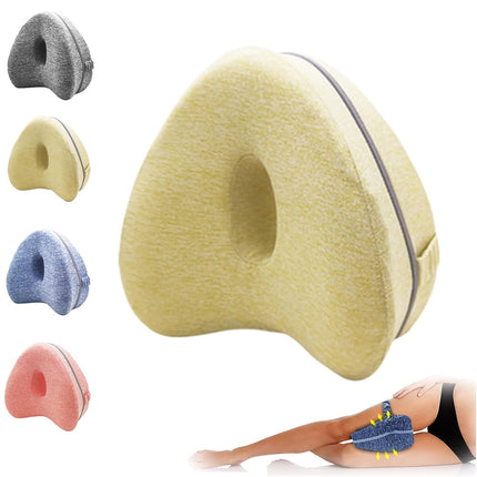 Leg Pillow Ergonomic Side Sleeping Pillows Leg Support Cushion Removable Yellow