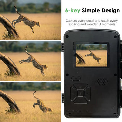 Hunting Trail Camera Wildlife Game 24MP 1440P Night Vision Outdoor Security Cam