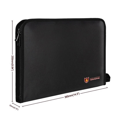 Fireproof Document Bag Waterproof Storage Pouch for Document File Cash Holder