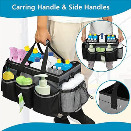 Wearable Cleaning Caddy, Cleaning Caddy Supplies Organizer with Handle Work Grey