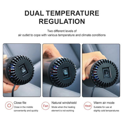Portable 12V Car Warmer Fan 150W Electric Windscreen Defroster