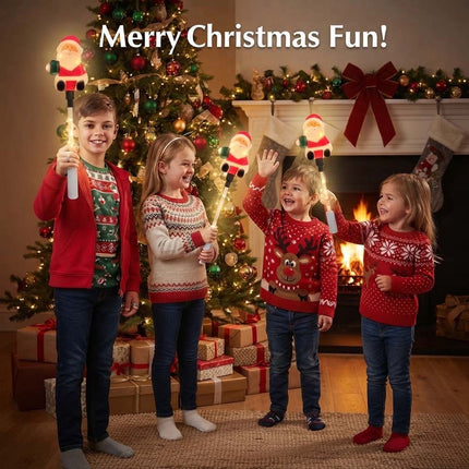 Energy-saving Christmas Glowing Stick Santa Claus Warm Light Handheld Luminous Toy Outdoor