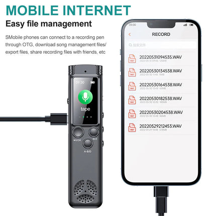 64GB Digital Voice Recorder for Lectures Meeting Recording Device Audio Recorder