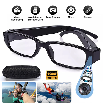 1080P HD Glasses Wearable Camera Outdoor Sports Cam Eye Glasses w/ 32G Card