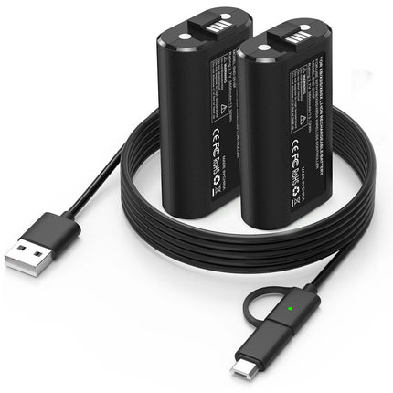 2x for Xbox Series X|S/Xbox One Rechargeable Controller Battery Pack 3600mAh