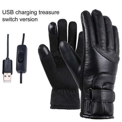 Unisex Electric Heated Gloves Skiing Motorcycle Winter Warm Touch Screen Outdoor