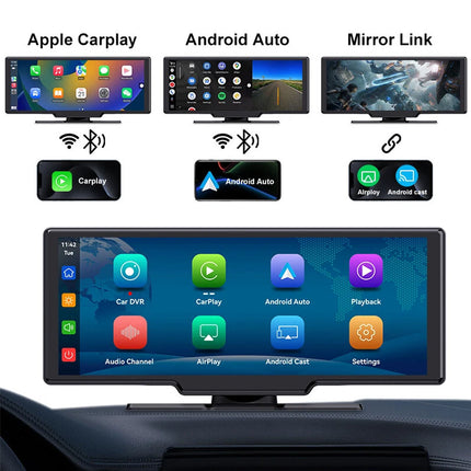 10.26" 4K Car Camera Wireless Apple CarPlay Android Auto FM Touch Screen Radio