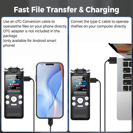Pro Digital Audio Recorder Dictaphone Audio MP3 Player Sound Voice Recording Au